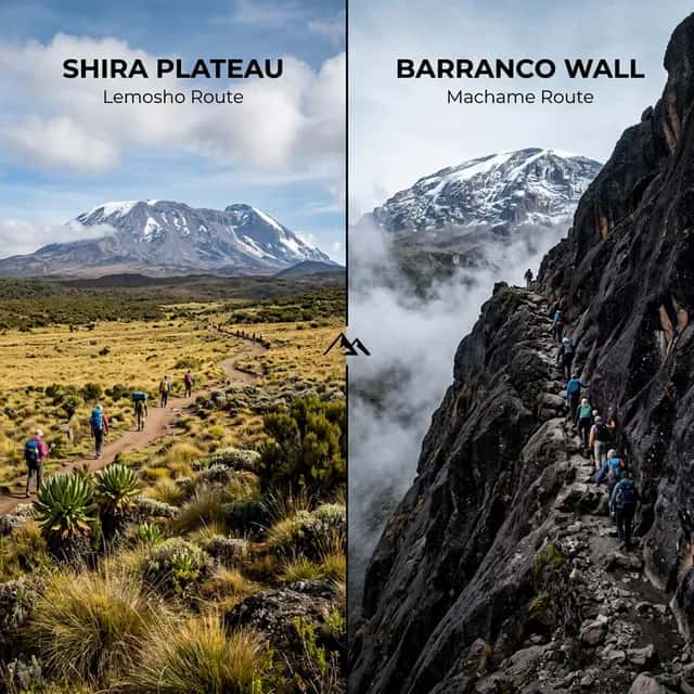 Lemosho Route vs. Machame Route Comparison - KiliGo Guide